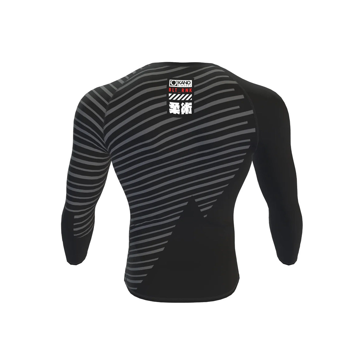 Рашгард от Kano Kimonos - дълги ръкави, ранкиран - черен