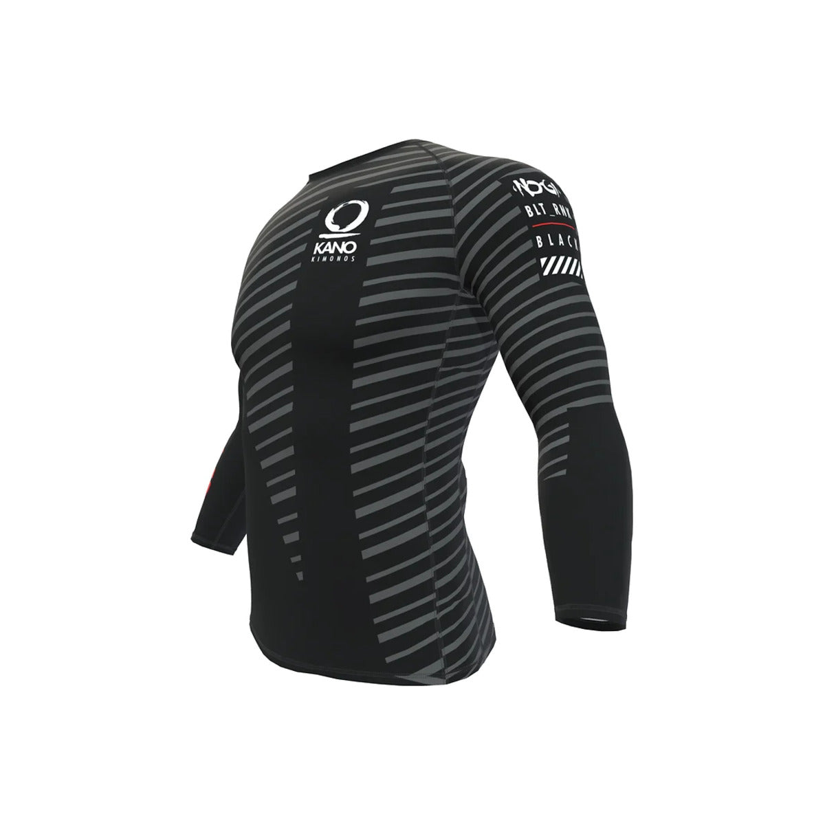Рашгард от Kano Kimonos - дълги ръкави, ранкиран - черен