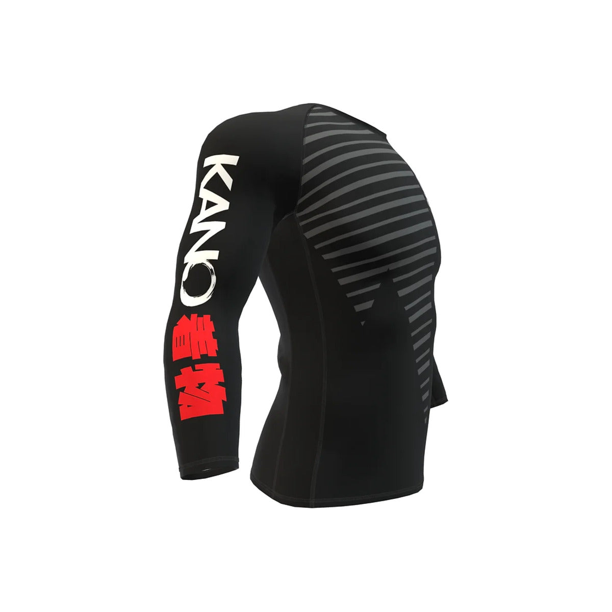 Рашгард от Kano Kimonos - дълги ръкави, ранкиран - черен