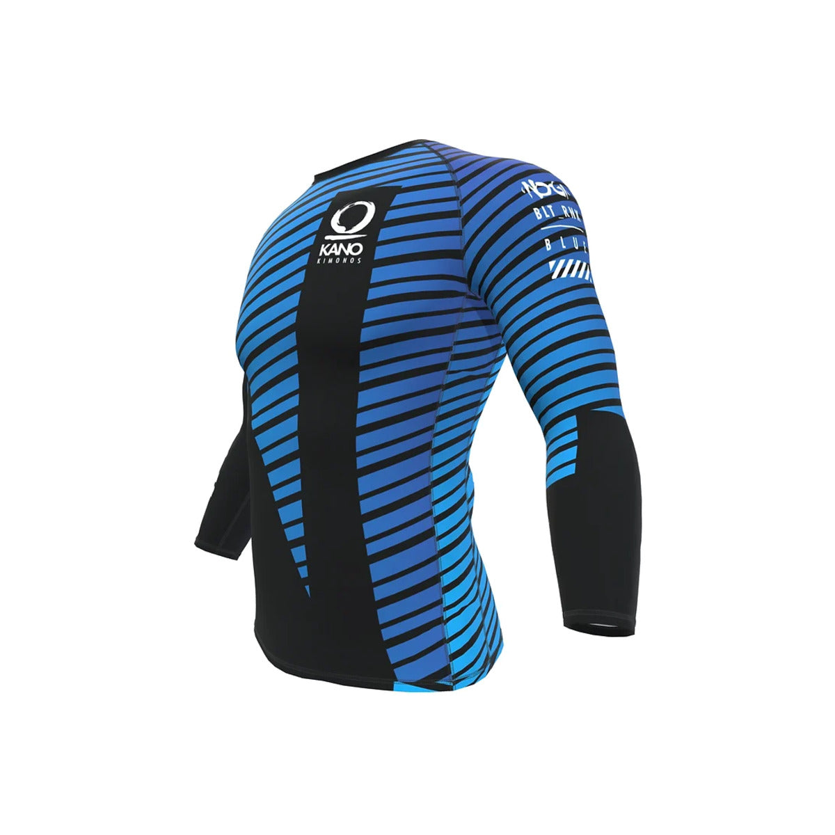 Рашгард от Kano Kimonos - дълги ръкави, ранкиран - син