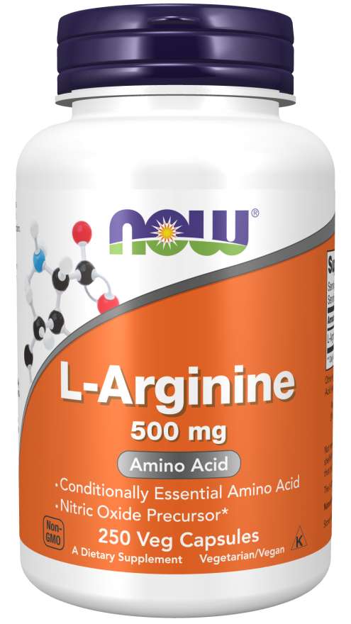 NOW - L-Arginine 500 МГ - 250 Капсули