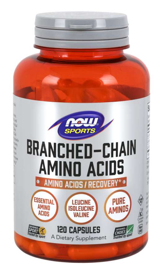 NOW Sports - Branched Chain Amino Acids 800 МГ - 120 Капсули