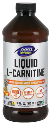 NOW - L-Carnitine Liquid Tropical Punch - 1000 МГ (465 МЛ)