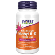 NOW - Methyl B-12 10,000 mcg - 60 таблетки за смучене
