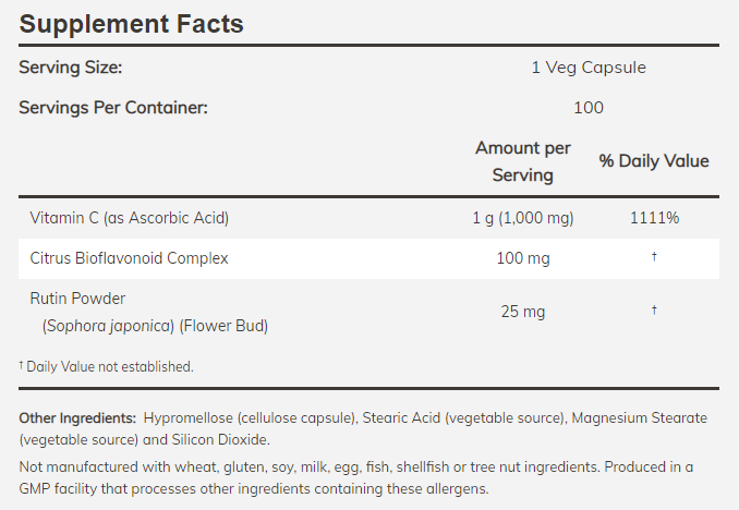 NOW - Витамин C-1000 - 100 Капсули