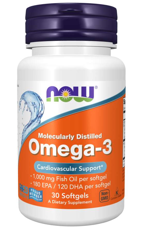 NOW - Omega-3 1000 МГ - 30 Дражета