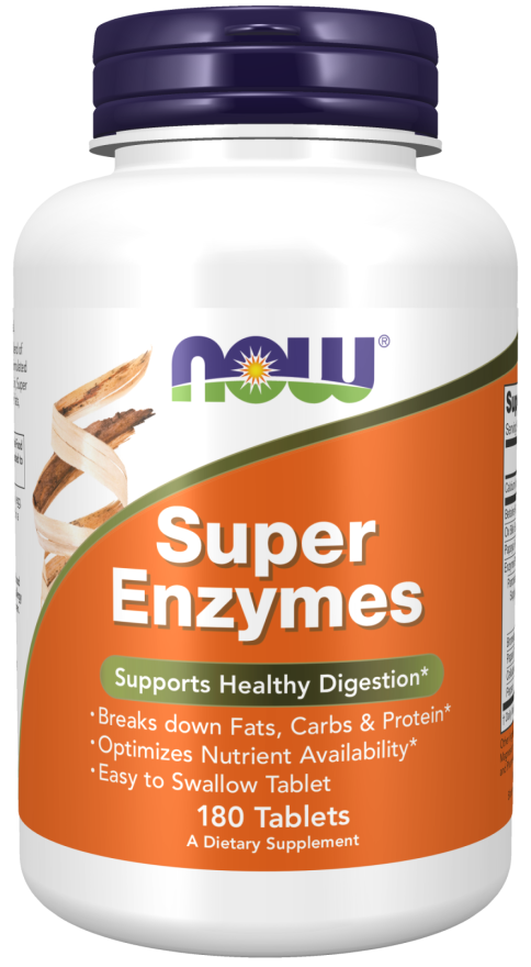 NOW - Super Enzymes - 180 Tаблетки