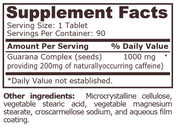 Pure Nutrition - GUARANA COMPLEX 1000 mg - 90 Tablets