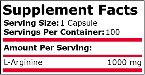 Pure Nutrition - L-ARGININE 1000 mg - 100 капсули