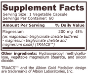 Pure Nutrition - MAGNESIUM BISGLYCINATE - 60 Vegetable Capsules