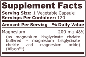Pure Nutrition - MAGNESIUM BISGLYCINATE - 120 Vegetable Capsules