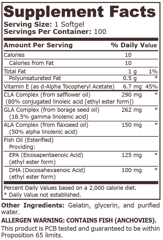 Pure Nutrition - OMEGA 3-6-9 - 100 Softgels