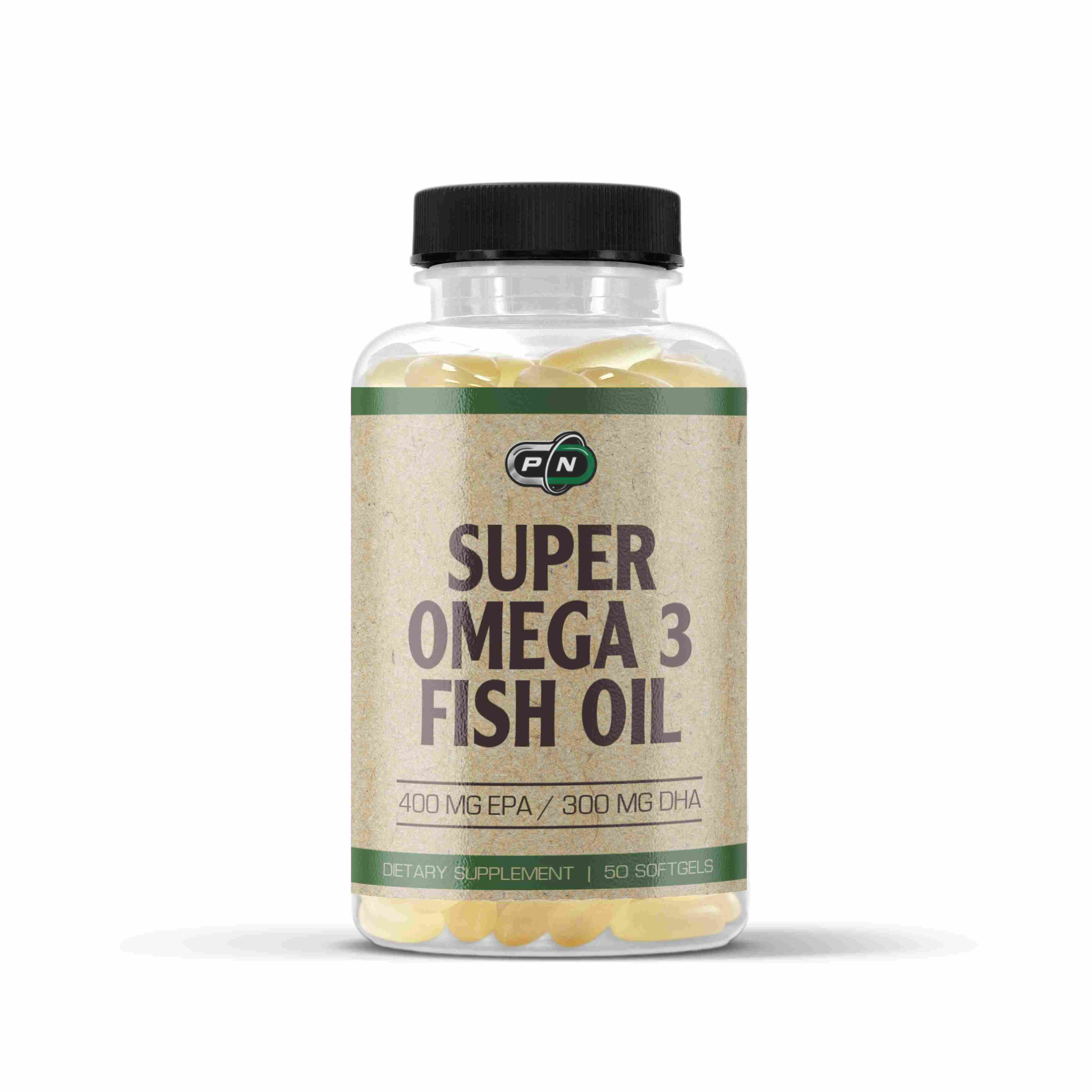 Pure Nutrition - SUPER OMEGA 3 FISH OIL 1000 mg - 400 EPA / 300 DHA - 50 Softgels