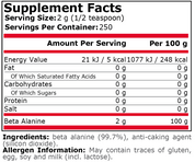 Pure Nutrition - Beta-Alanine Powder