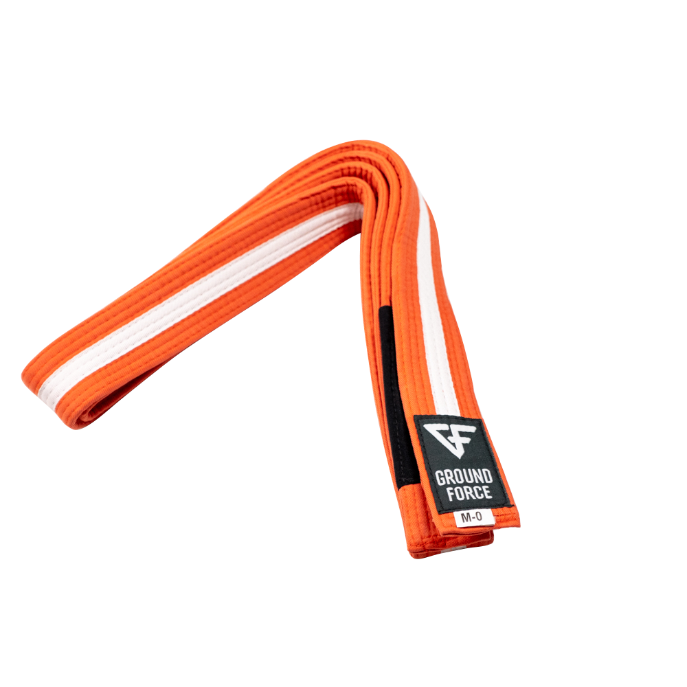 Ground Force - Kids BJJ Orange Belt white stripe