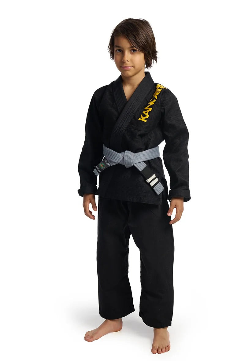 BJJ ги за деца от Kano Kimonos - JiuZilla - черно