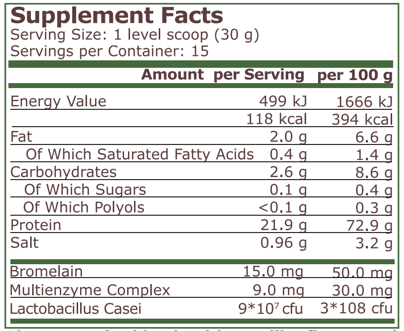 PURE NUTRITION - PLANT PROTEIN - NATURAL VANILLA