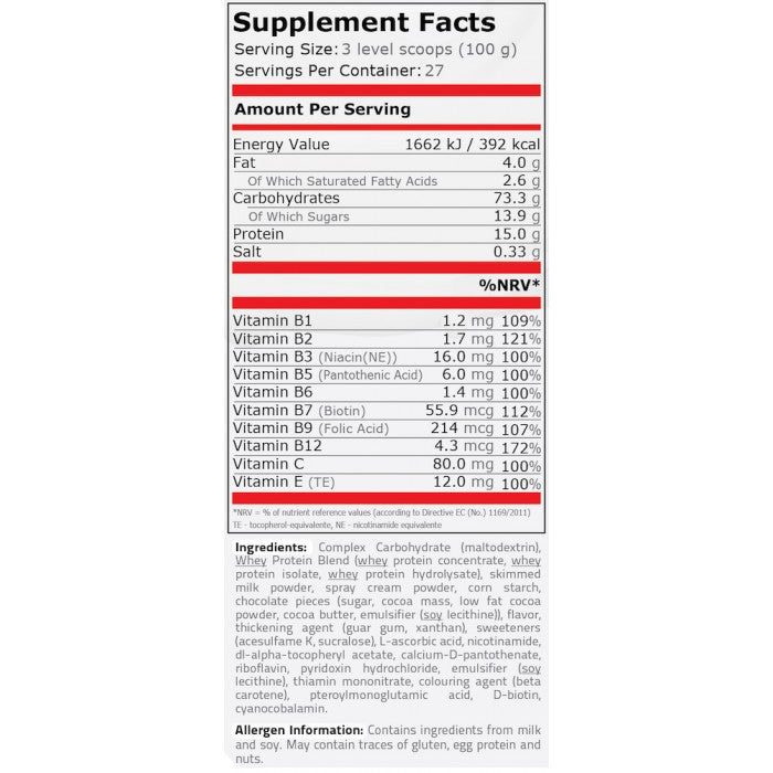 Pure Nutrition - LEAN MASS - DOUBLE CHOCOLATE