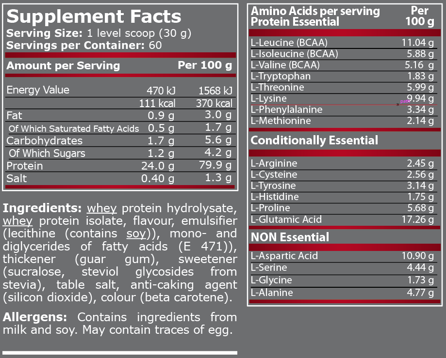 Pure Nutrition - HYDRO 100 - STRAWBERRY WHITE CHOCOLATE
