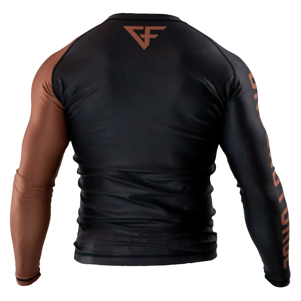 Rank Rash Guard Long Sleeve Brown